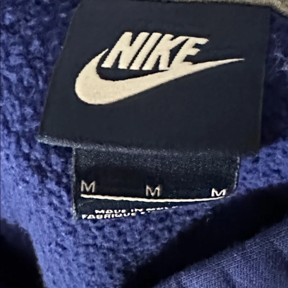 Nike Royal Blue Hoodie with Neon Yellow mesh jersey Swoosh